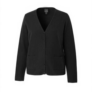 Eileen Fisher V-Neck Cashmere Cardigan in Black - sz Large